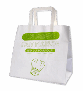 sac papier au format traiteur papier blanc imprime