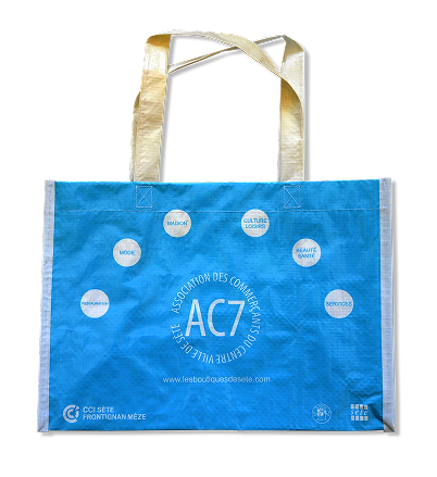 sac-polypro-tisse bleu avec anses plates